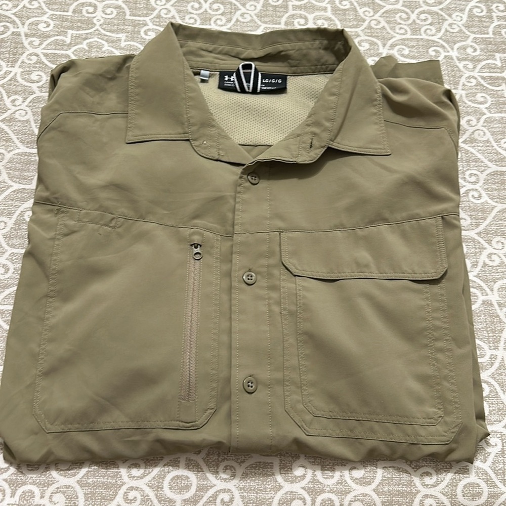 Under Armour Green Casual Button Down Shirt